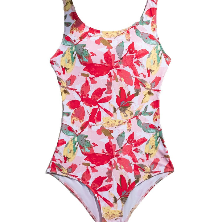 Women's One-Piece Swimsuit with Floral Pattern Mune Fashion