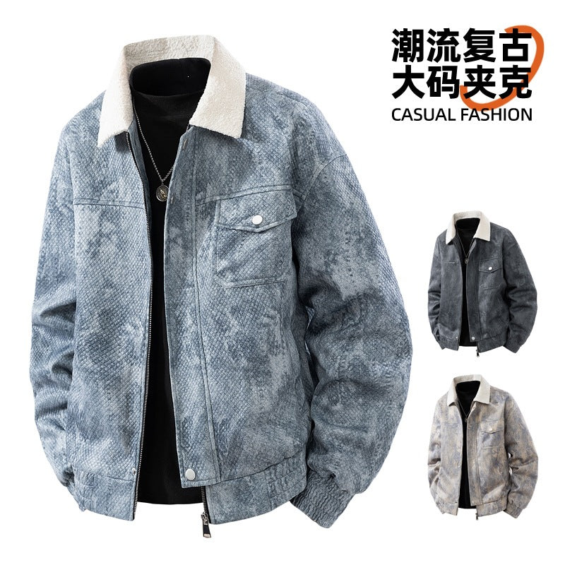 Men's faux leather jacket with quilted details Mune Fashion