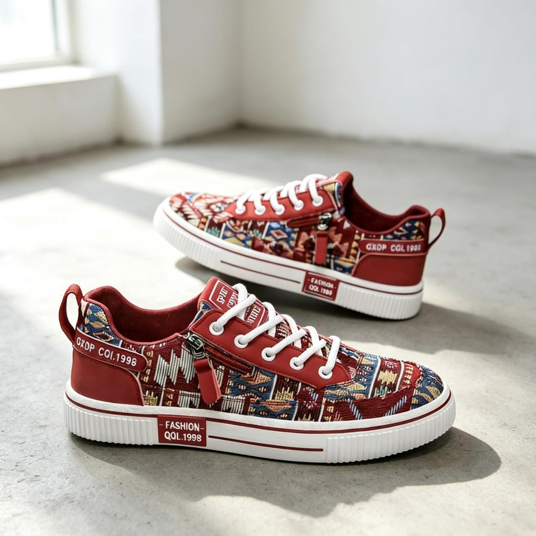Unisex leisure sneakers with fashionable ethnic pattern Mune Fashion