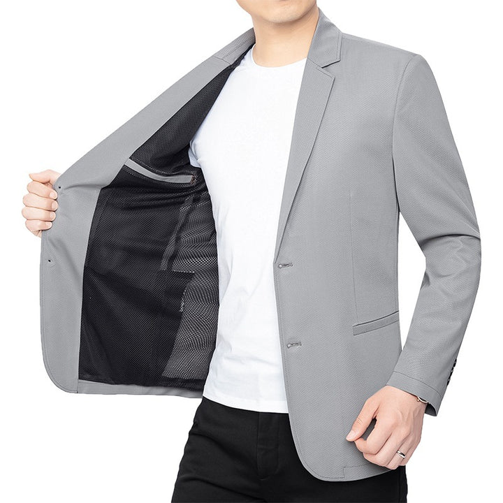 Men's Blazer slim fit Business-Casual with breathable mesh lining and stretch Mune Fashion