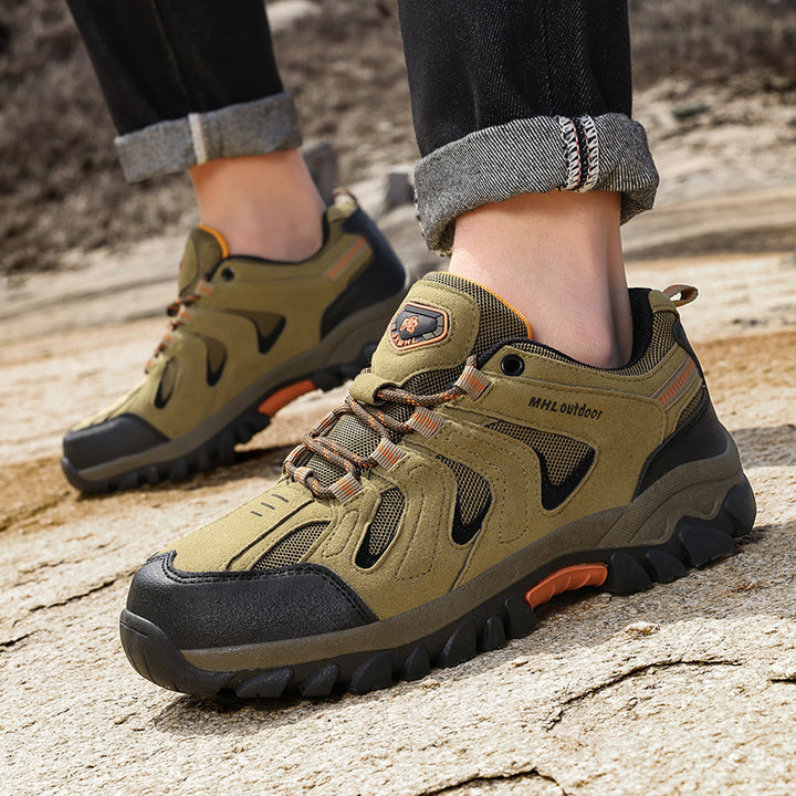 Men's urban outdoor utility lace-up shoe with reinforced protective cap, breathable mesh inserts, and grippy profile sole Mune Fashion