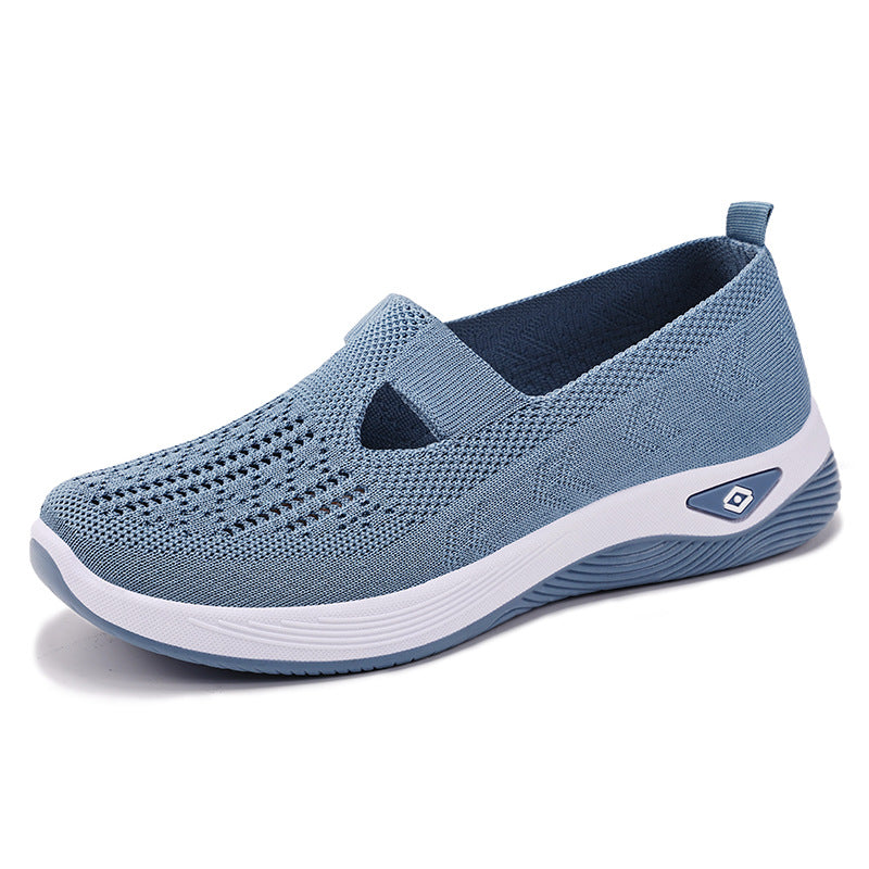 Women's lightweight breathable slip-on sneakers with elastic knit upper and orthopedic comfort sole Mune Fashion