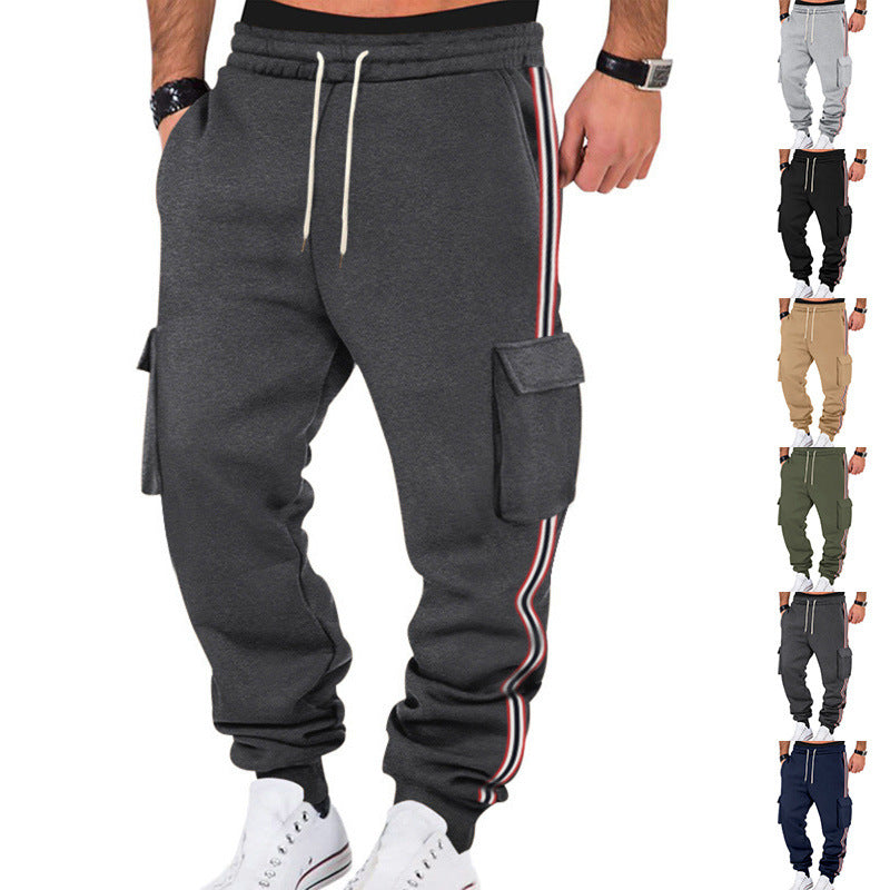 Men's casual cargo jogging pants with drawstring and flap pockets Mune Fashion
