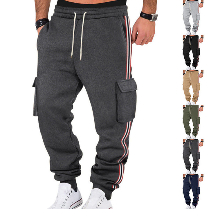Men's casual cargo jogging pants with drawstring and flap pockets Mune Fashion
