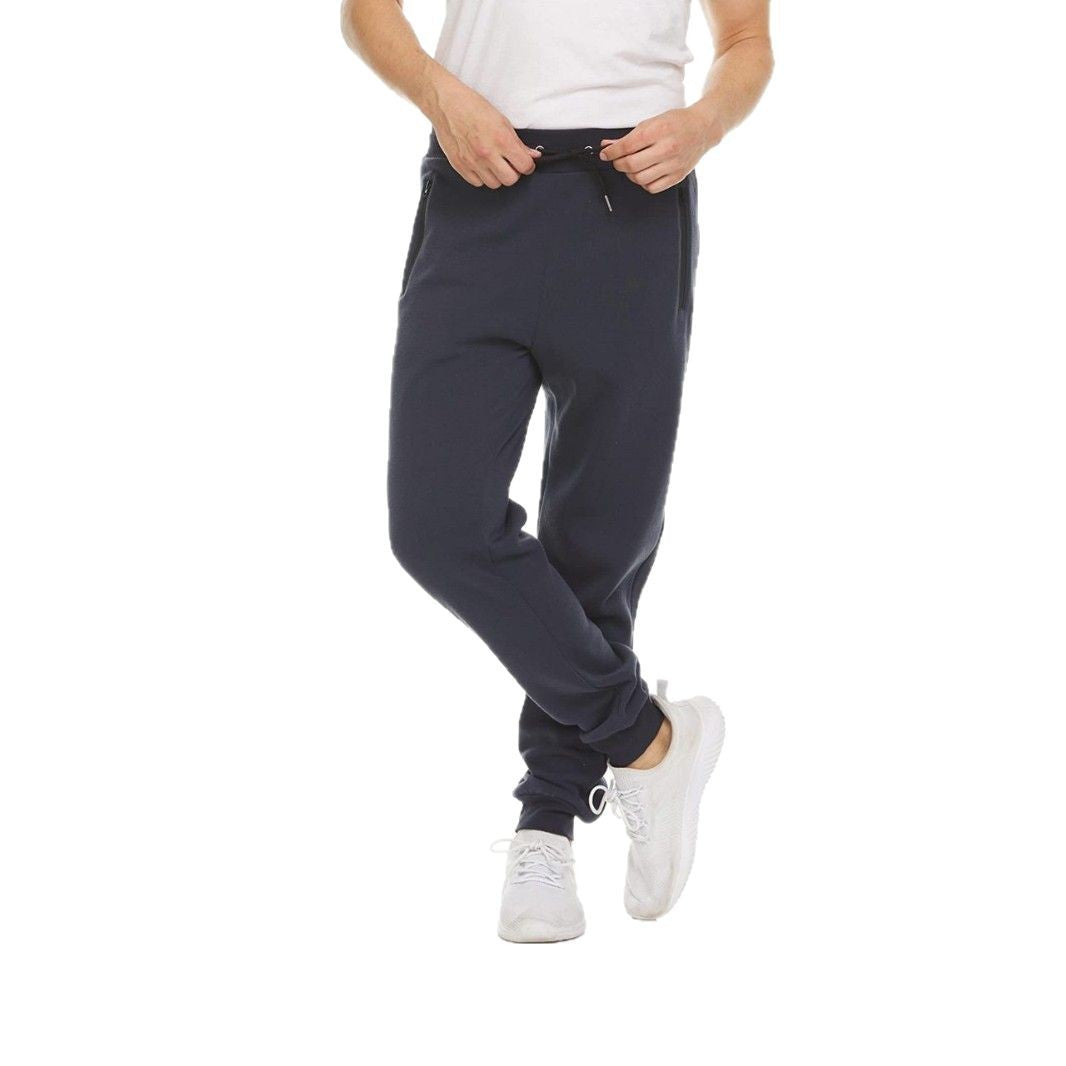 Women nan tailored jogger pants with side zip pockets, drawstring and tapered leg cuffs Mune Fashion
