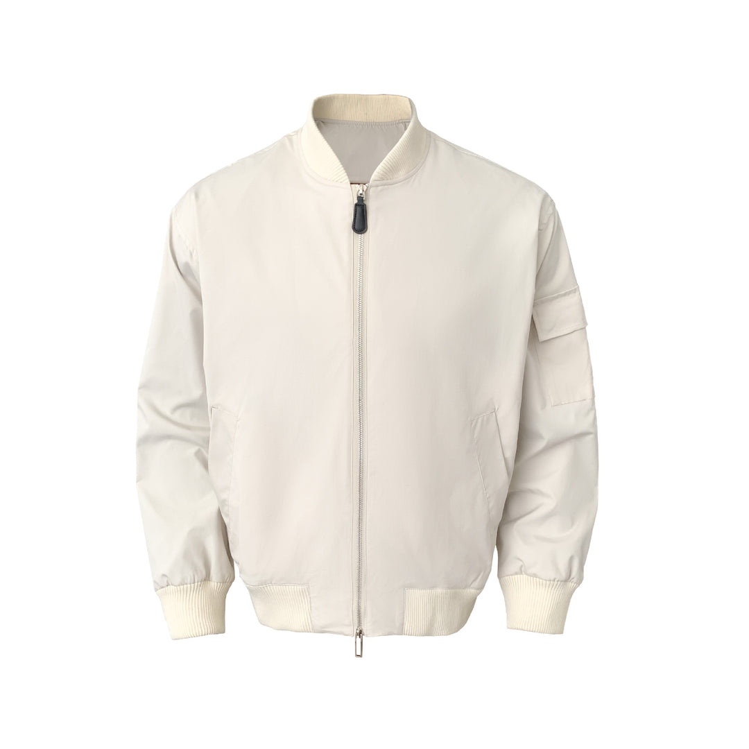 Men's Vintage Bomber Jacket with Zipper Mune Fashion