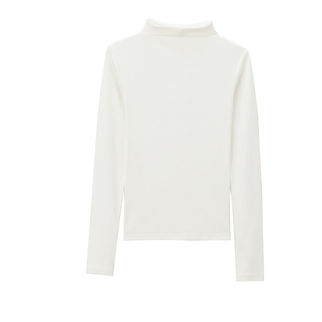 Women's narrow cut stretch roll-neck pullover made of fine knit Mune Fashion