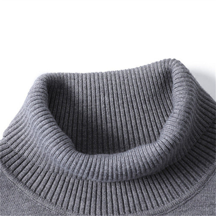 Men's Fashionable Turtleneck Sweater Made Of Fine Merino Wool Mune