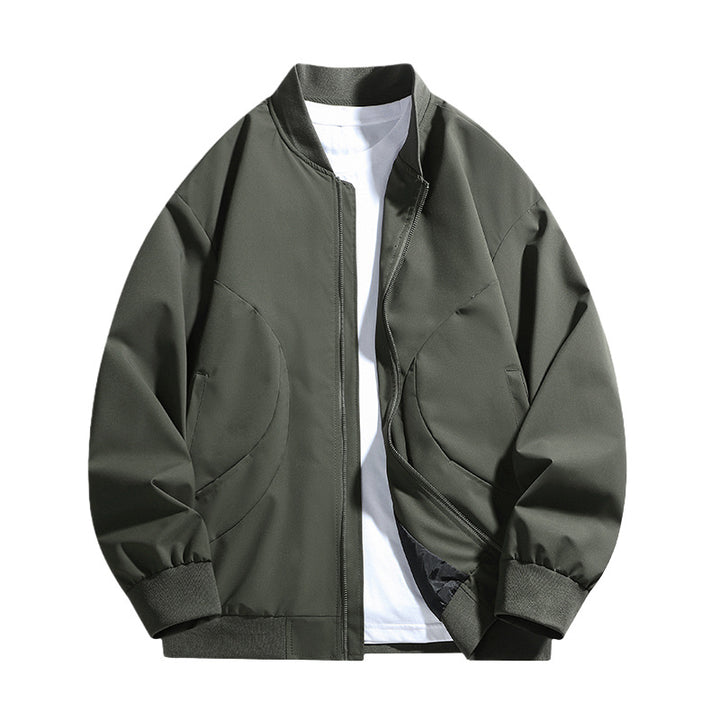 Men's bomber jacket with minimalist quilted structure, windproof and ribbed cuffs Mune Fashion