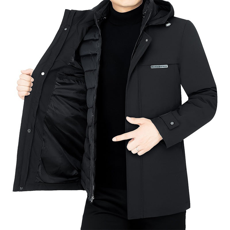 Men's Water-Repellent Functional Coat with Removable Quilted Inner Jacket Mune Fashion
