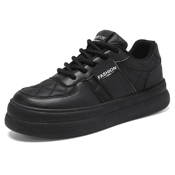 Unisex quilted platform sneaker made of synthetic leather with padded shaft and cushioned lightweight sole Mune Fashion