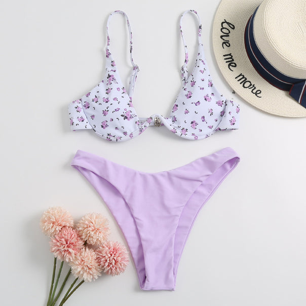 Women's cup bikini set with floral design Mune Fashion