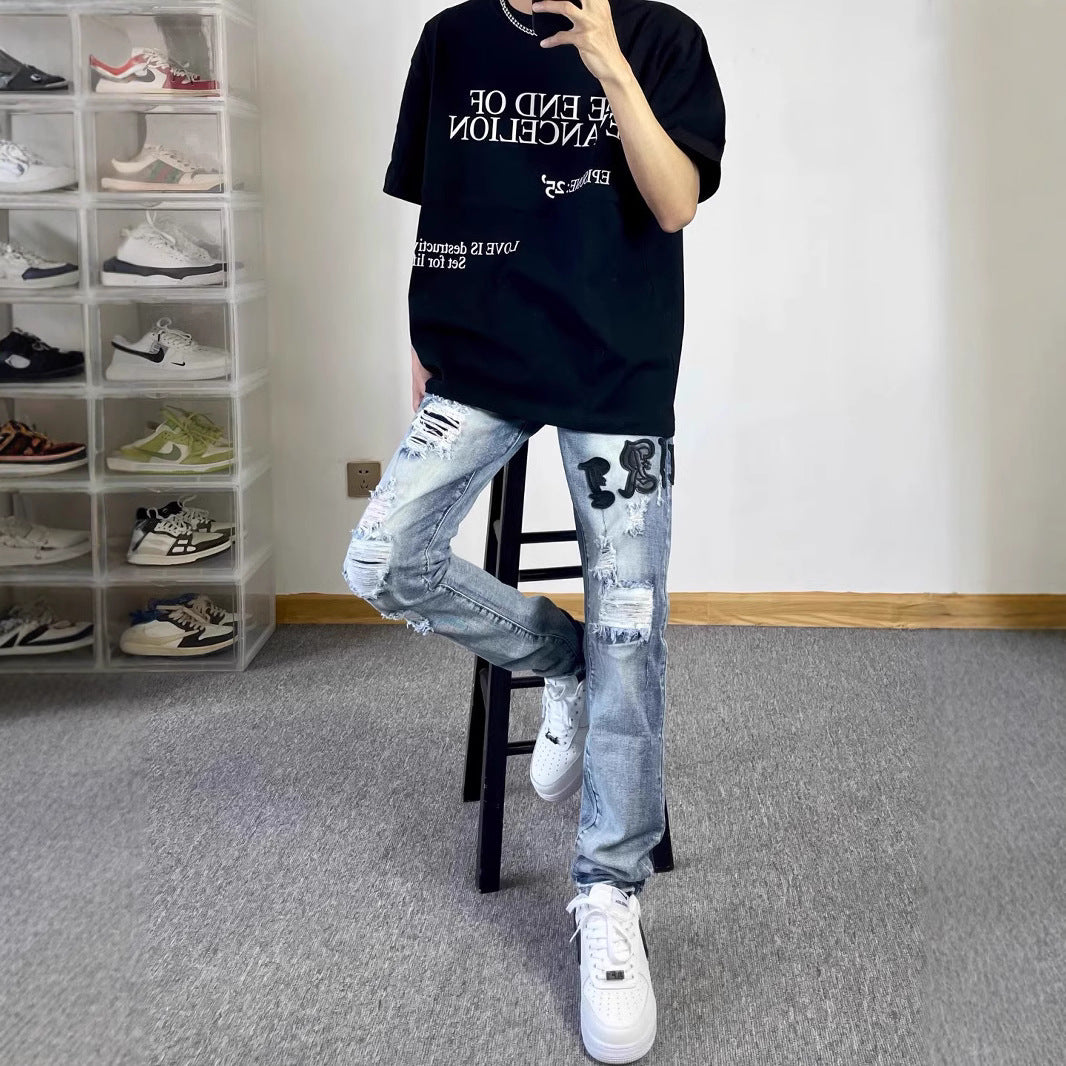 Men's Fashion Ripped Jeans in Vintage Style Mune Fashion