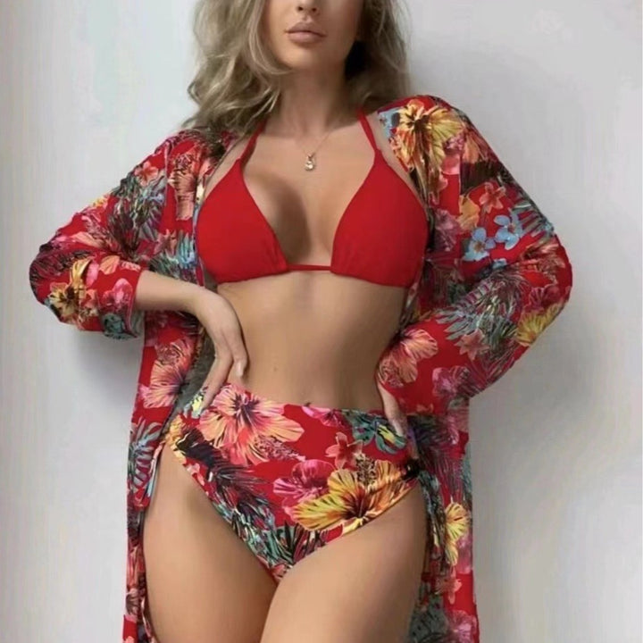 Ladies fashionable swimsuit set with stylish kimono Mune Fashion