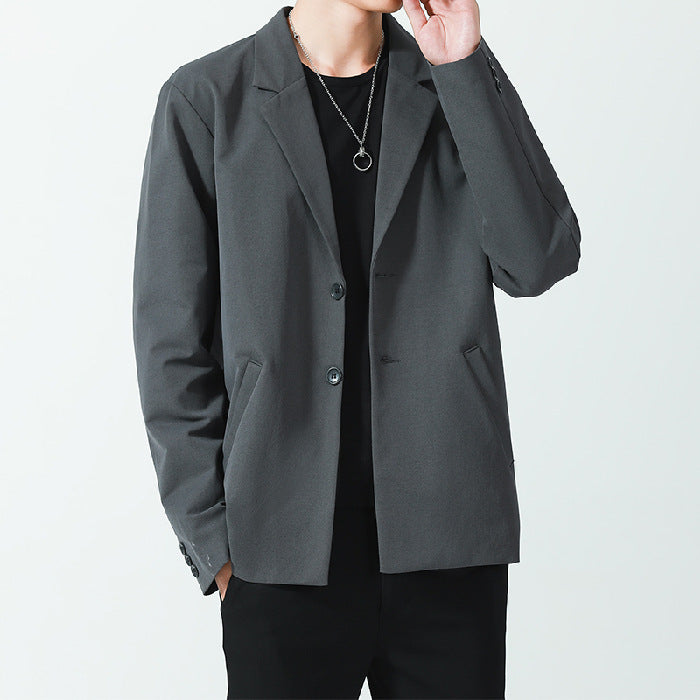 Men's Relaxed-Fit Cotton Blend Oversized Blazer with Two-Button Closure Mune Fashion