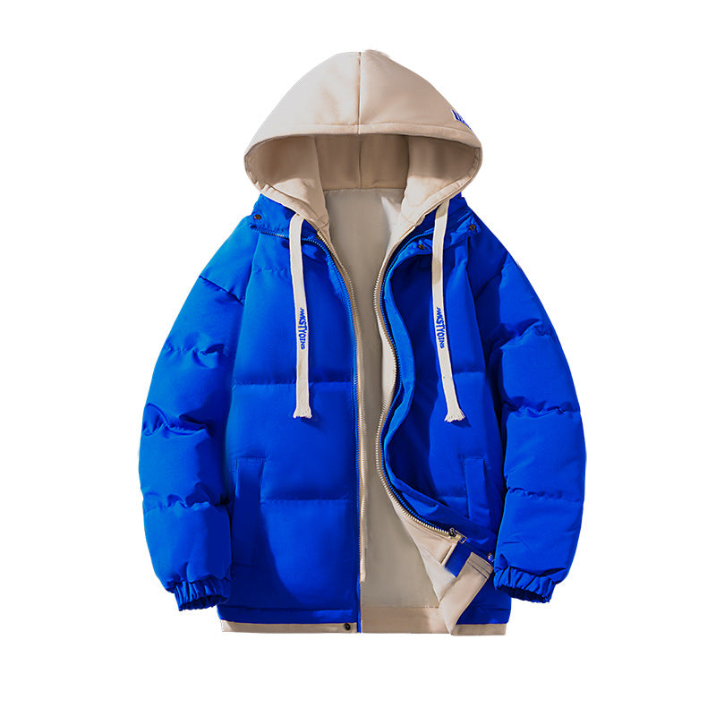 Women's two-layer quilted hooded jacket with contrasting hood, drawstring and elastic cuffs Mune Fashion