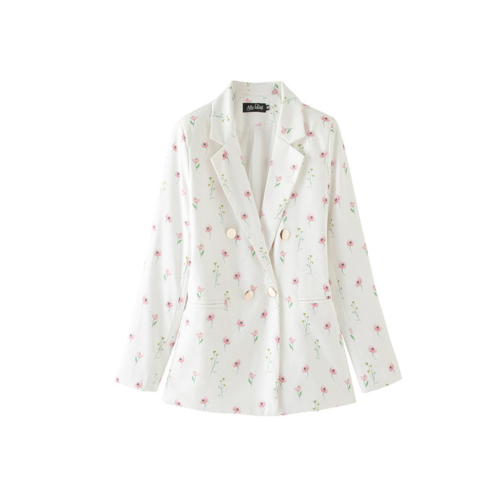 Ladies Blazer with Floral Pattern Mune Fashion