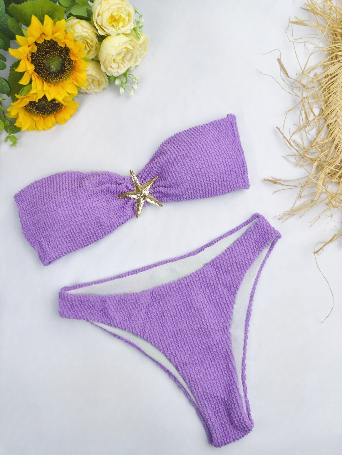 Women's bikini set with elegant bow decoration and adjustable straps Mune Fashion