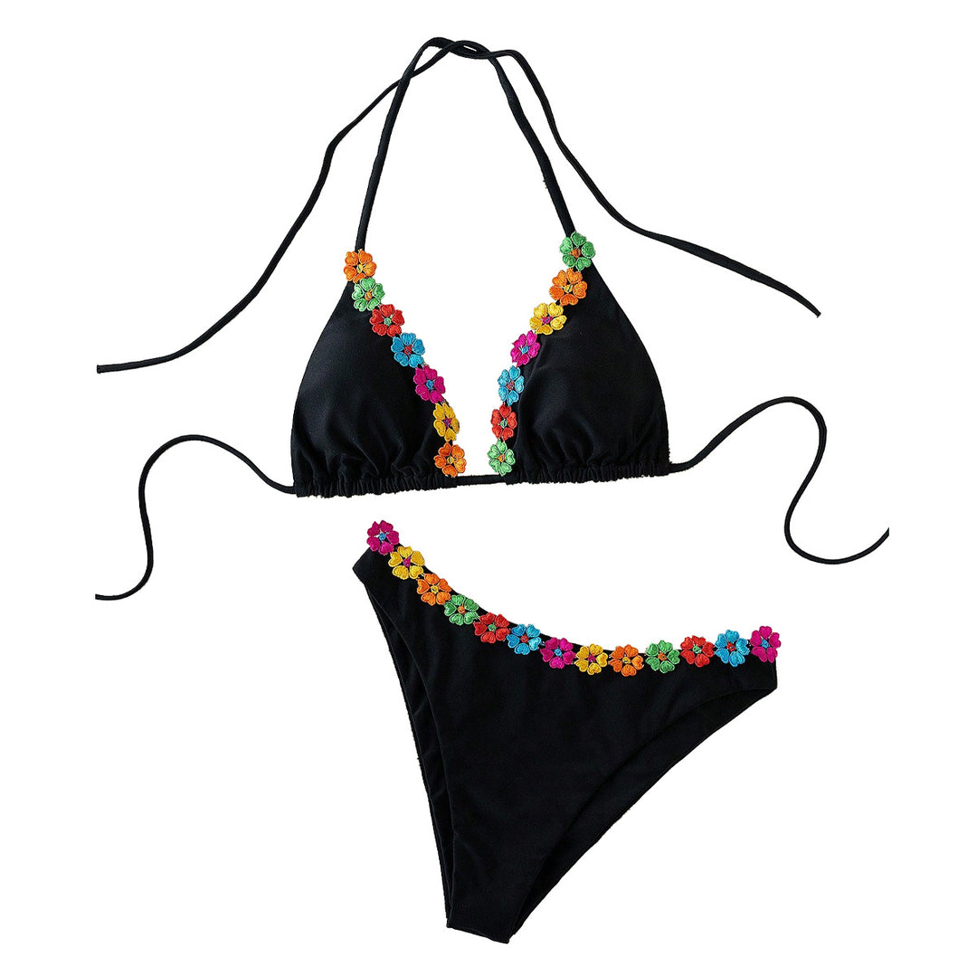 Women's Flower-Embellished Bikinis Mune Fashion