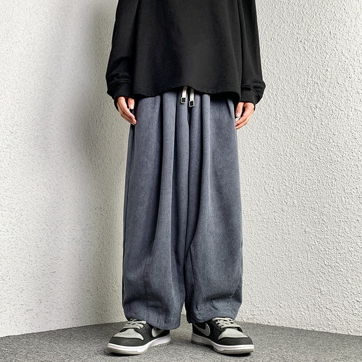 Unisex Extra wide cut cord lounge pants with drawstring and elastic cuffs Mune Fashion