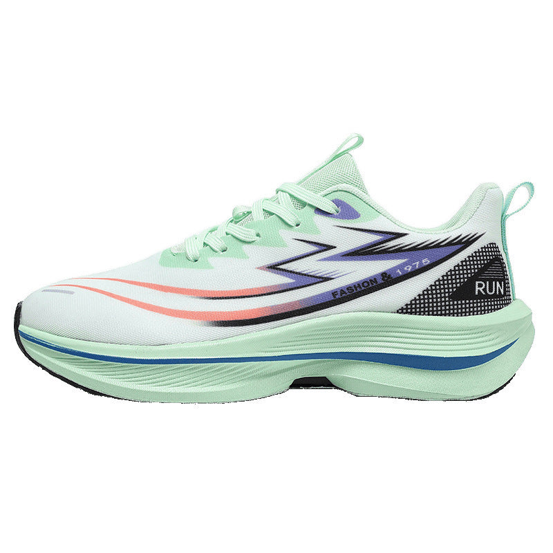 Unisex cushioned road running sneakers with double-layer comfort midsole and reflective design stripes Mune Fashion