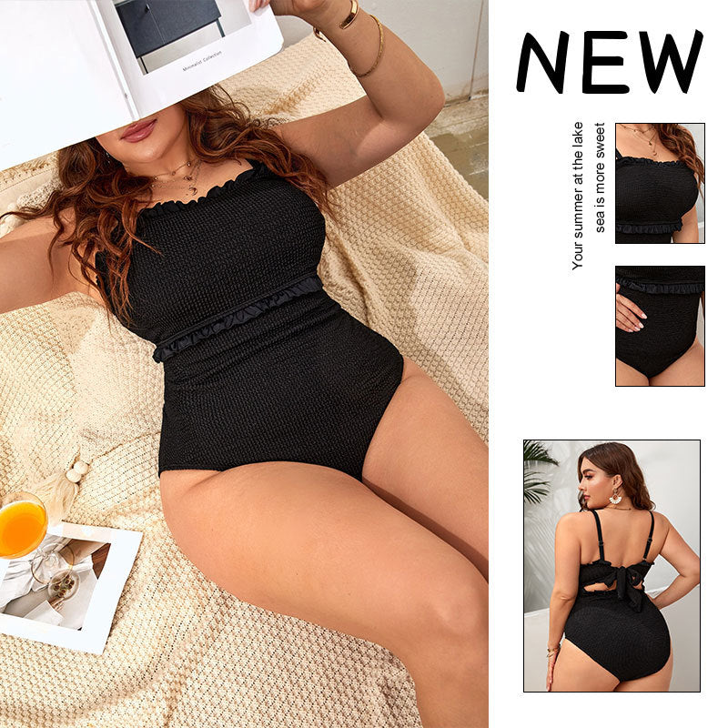 Ladies One-Piece Swimsuit with Ruffle Details Mune Fashion