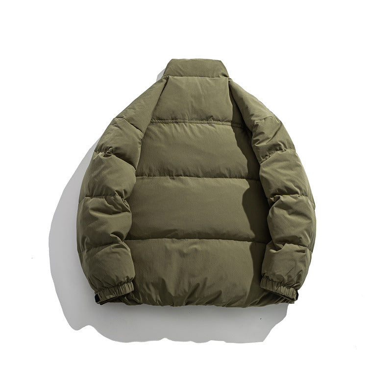 Men's Padded Short Thermal Jacket with High Stand-Up Collar and Adjustable Velcro Cuffs Mune Fashion