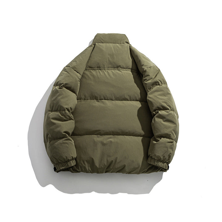 Men's Padded Short Thermal Jacket with High Stand-Up Collar and Adjustable Velcro Cuffs Mune Fashion
