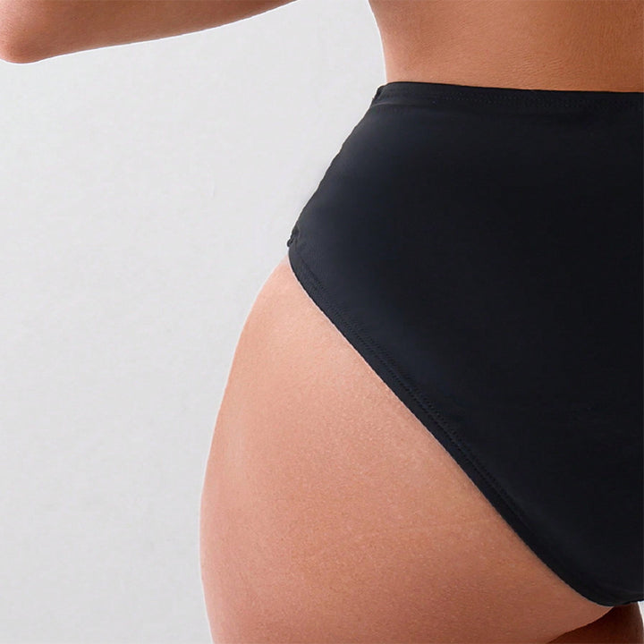 Women's High-Cut Bikini Bottom with Decorative Lace Insert Mune Fashion