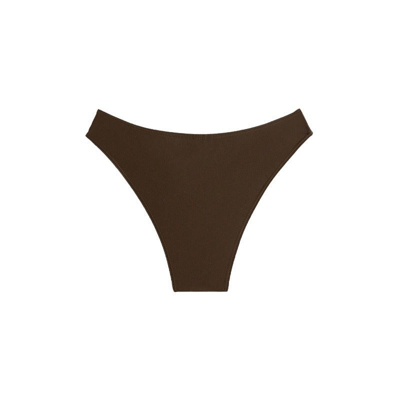 Women High Waist Bikini Bottoms with Decorative Ring Detail Mune Fashion