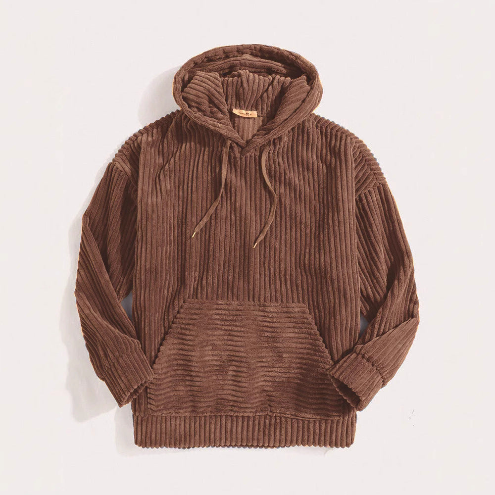 Unisex nano ribbed velvet hoodie with hoodie and kangaroo pocket Mune Fashion