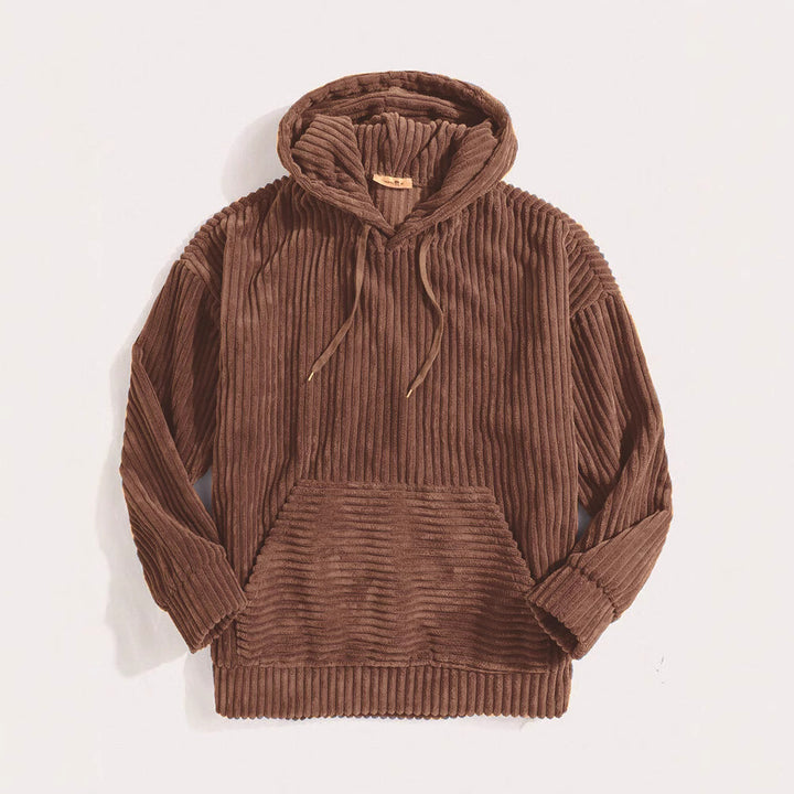 Unisex nano ribbed velvet hoodie with hoodie and kangaroo pocket Mune Fashion
