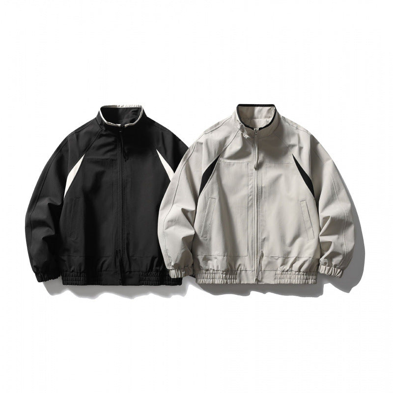 Unisex Boxy-Light Blouson Jacket in Tech Cotton Look with Raglan Sleeves, Zipper and Elastic Hem Mune Fashion