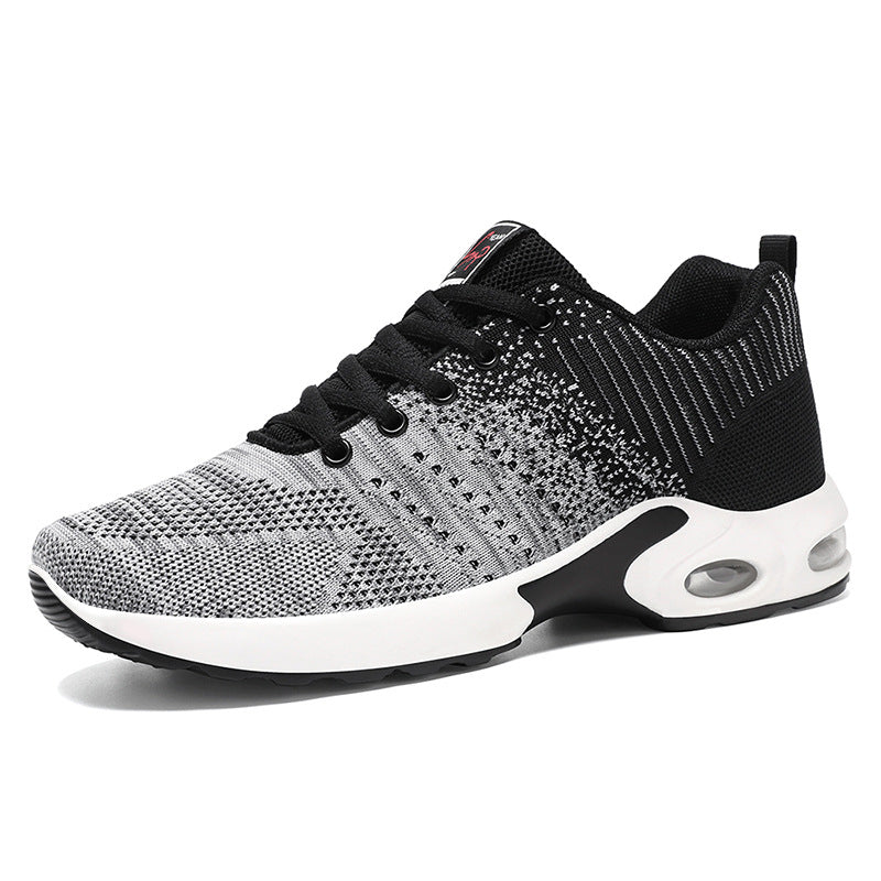 Men's lightweight knit running sneakers with cushioned heel support and visible air cushion midsole Mune Fashion