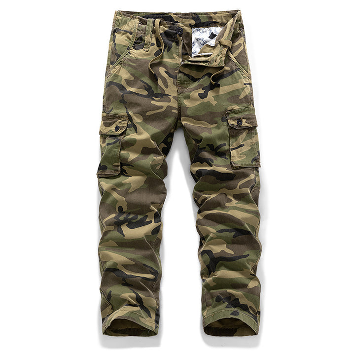 Herren Cargohose im Military‑Look mit Mehrfachtaschen, Kordelzugbund und verstärkten Kniepartien Mune Fashion
