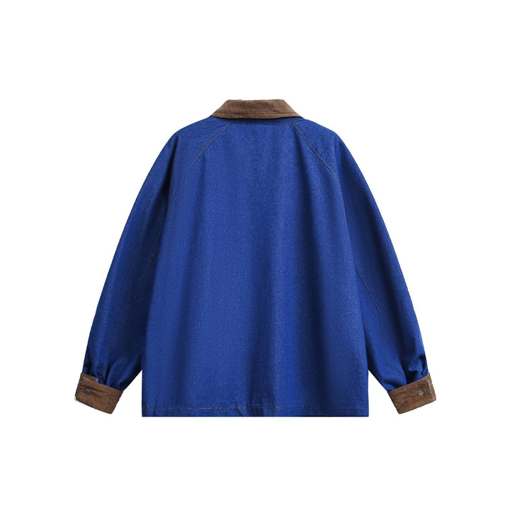 Unisex Kastig cut denim jacket with cord collar and utility details Mune Fashion