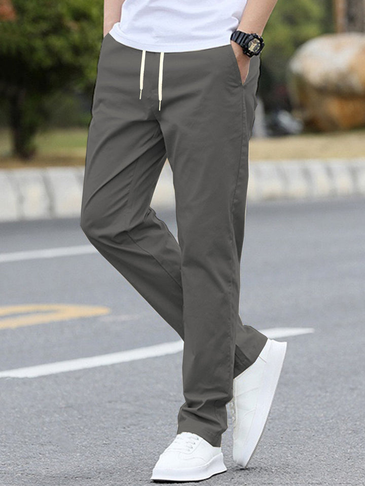 Men's comfortable casual pants with elastic waistband and practical side pockets Mune Fashion
