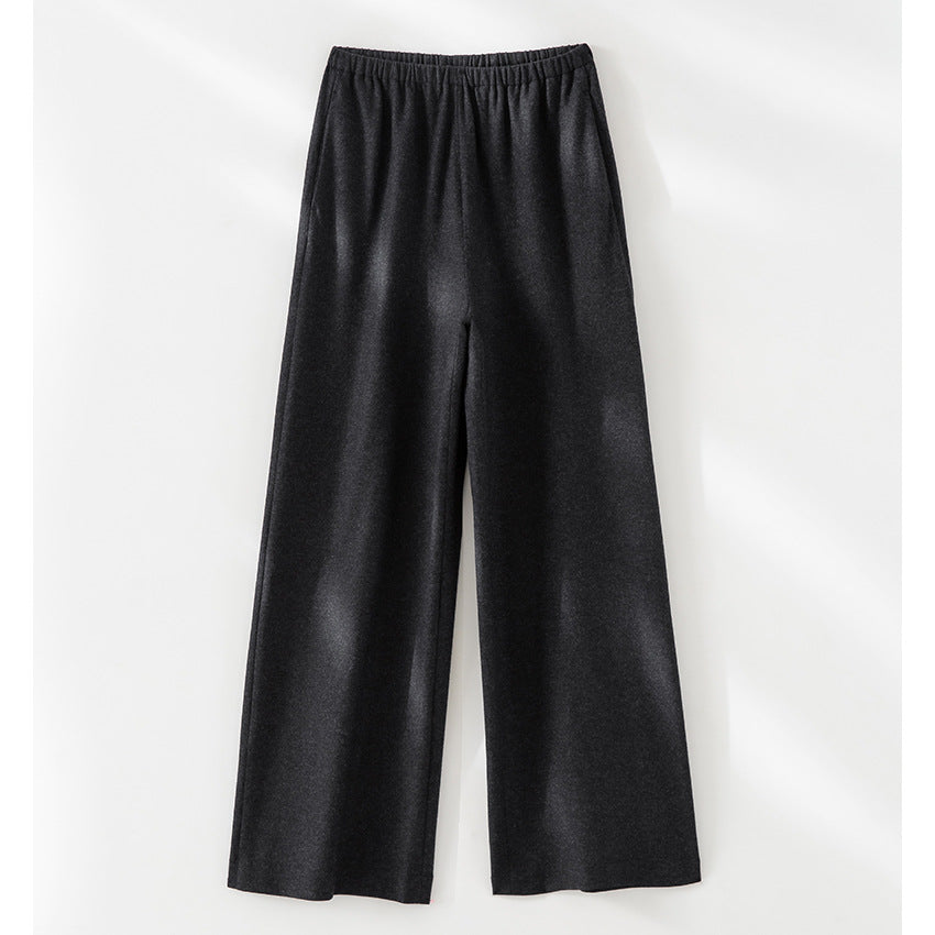 Women's Relaxed-Fit Wide-Leg Pants made of soft stretch jersey with a high comfort waistband Mune Fashion