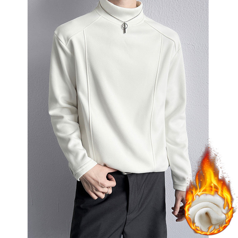 Men's Oversized Stand-Up Collar Sweatshirt with Raglan Sleeves and Subtle Gradient Mune Fashion