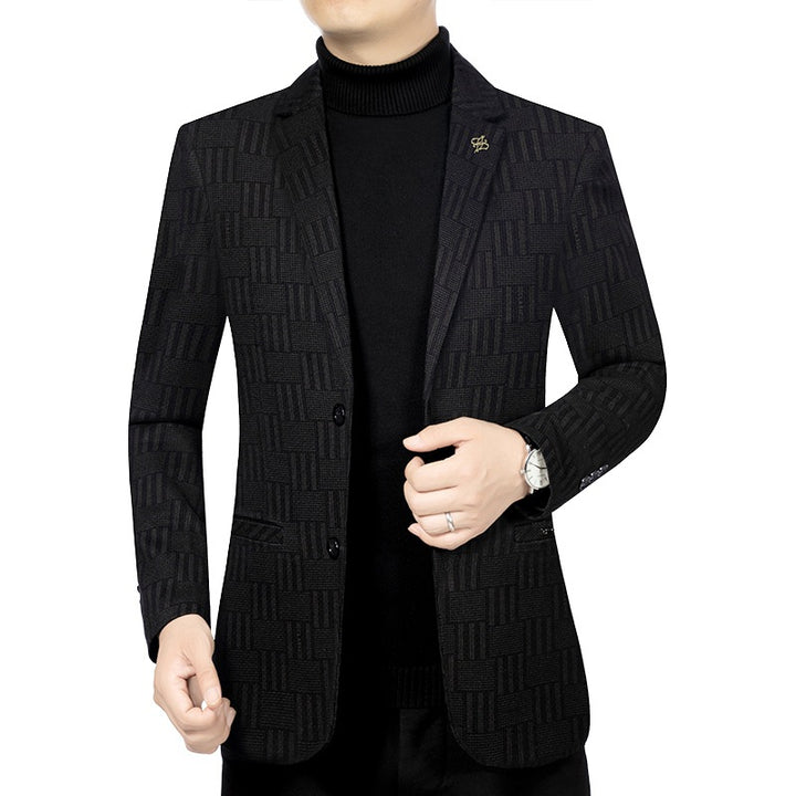 Men's Modern Single-Breasted City Blazer with Patch Pockets and Light Half Lining Mune Fashion
