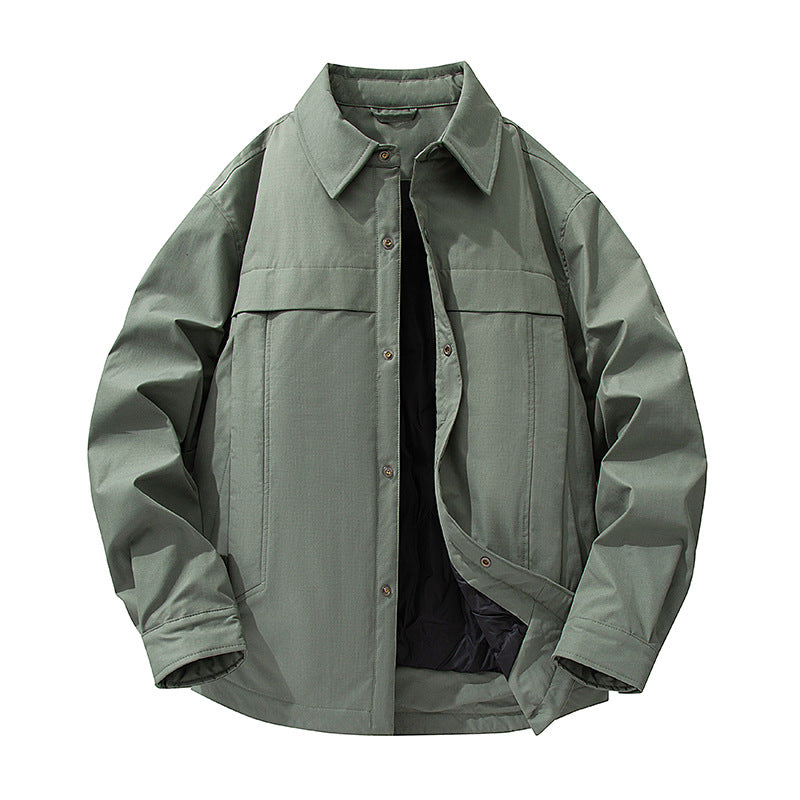 Men's Waterproof Quilted Overshirt Jacket with Thermal Lining Drune