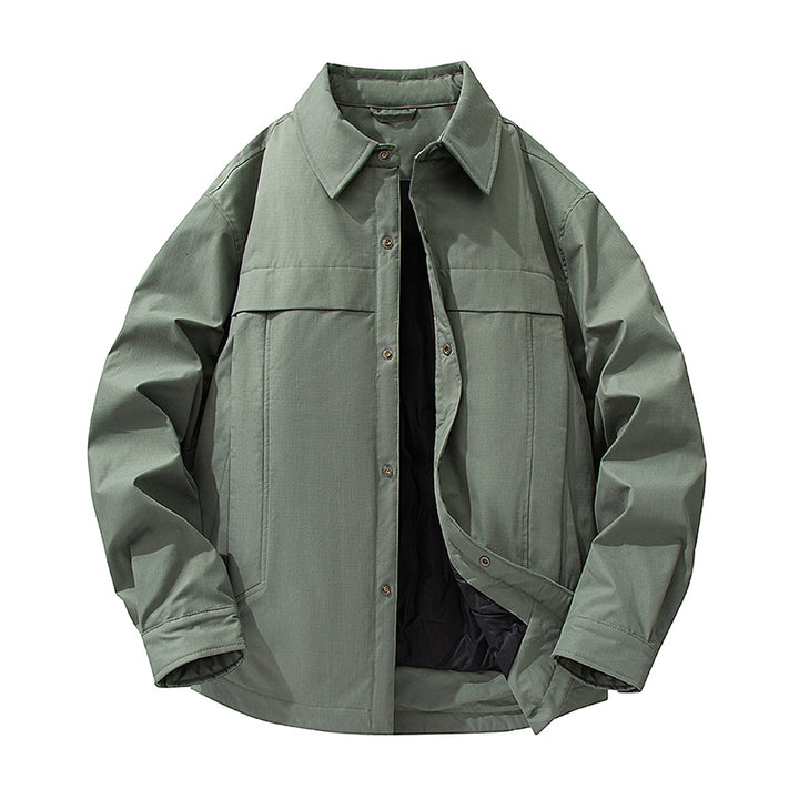 Men's Waterproof Quilted Overshirt Jacket with Thermal Lining Drune