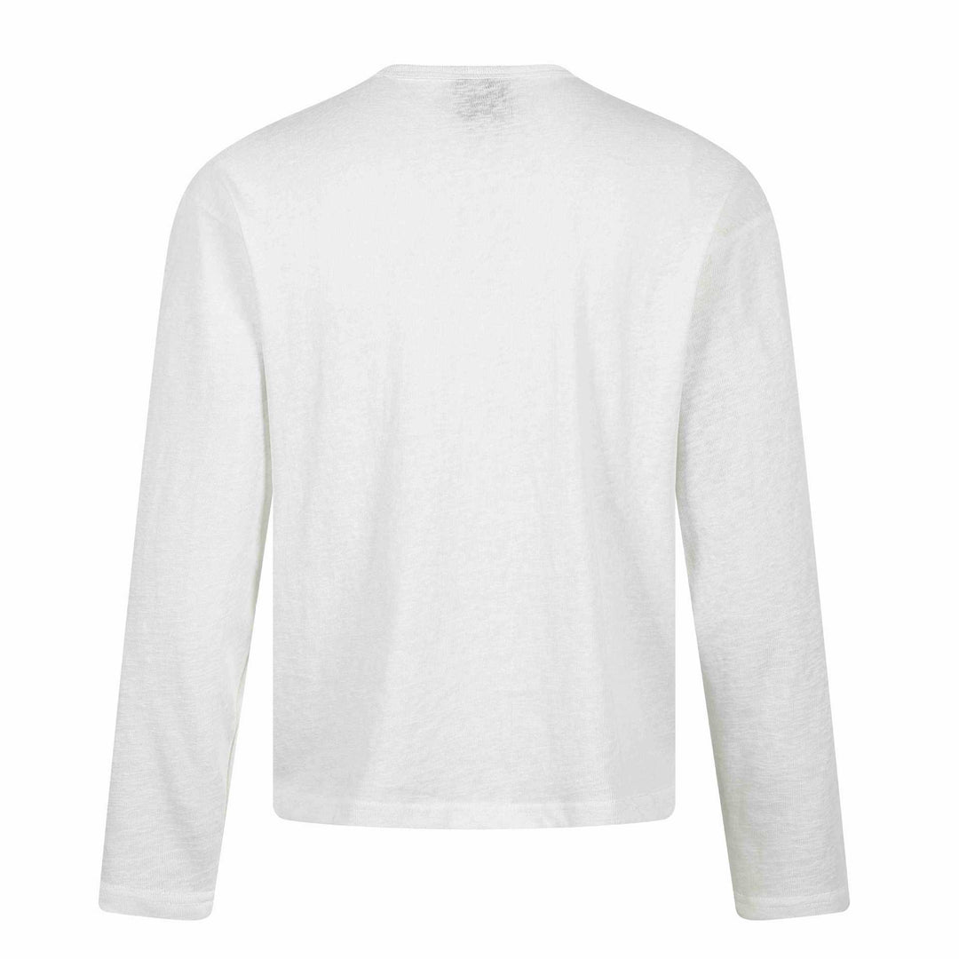 Unisex Long Sleeve Henley Shirt with Button-Up Chest Placket and Vintage Illustration Print Mune Fashion