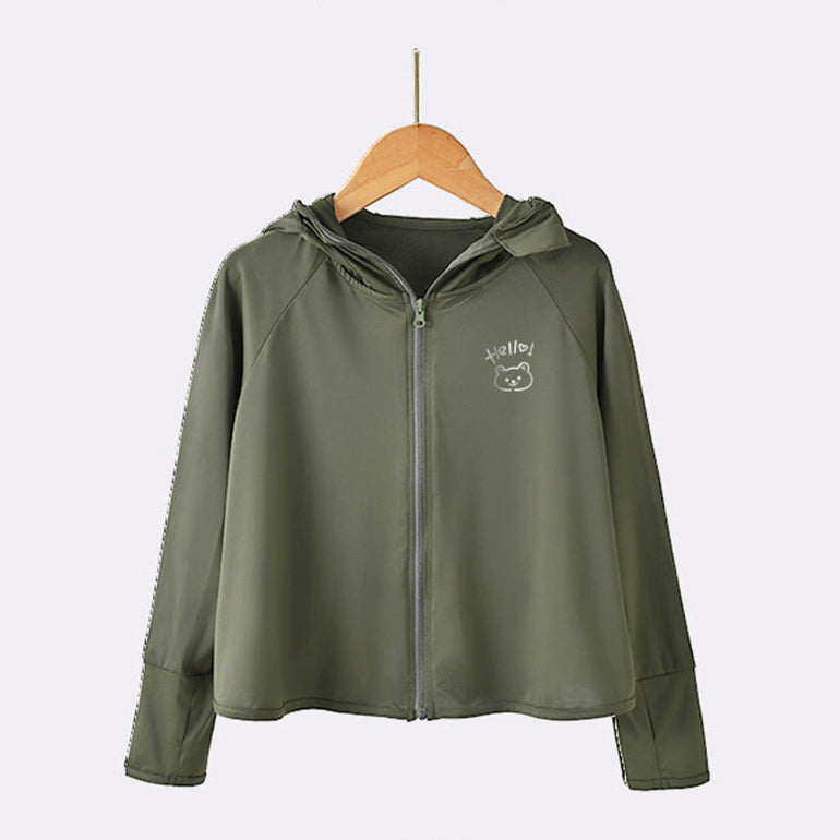 Girl lightweight sun jacket with hood Mune Fashion