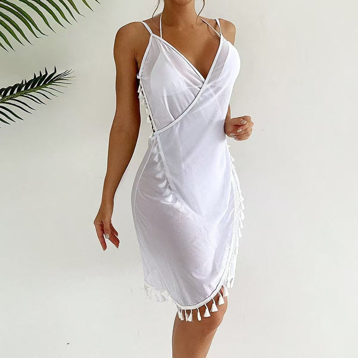 Women’s beach dress with playful fringes Mune Fashion