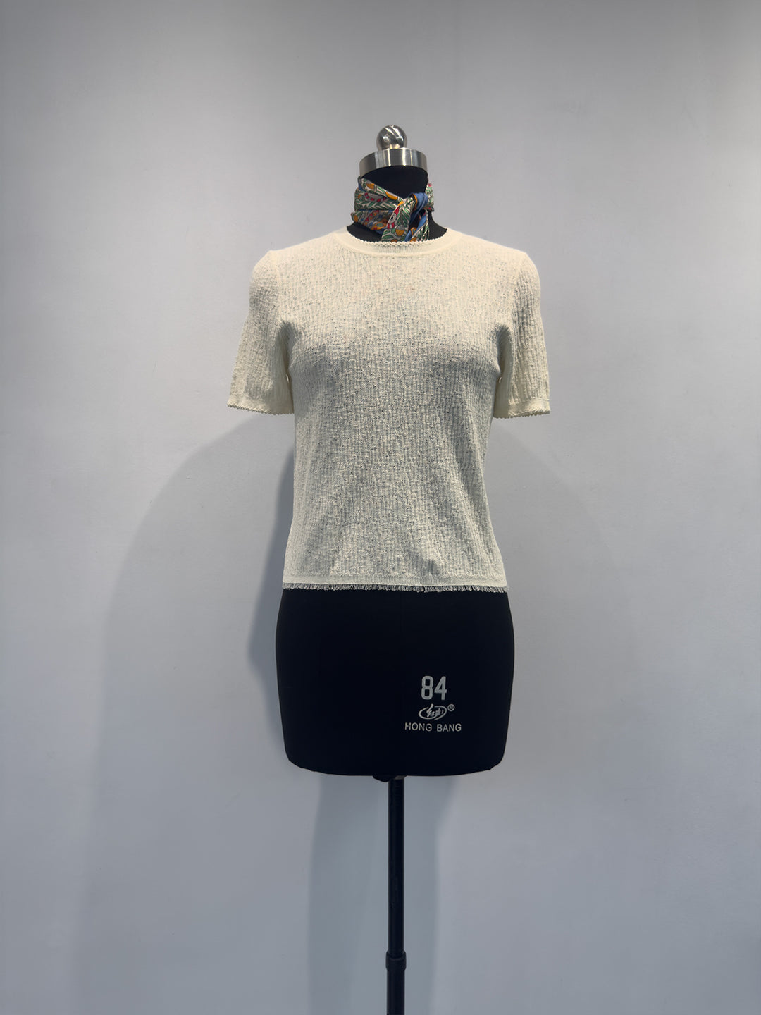 Women Structured Short Sleeve Knit Top Mune Fashion