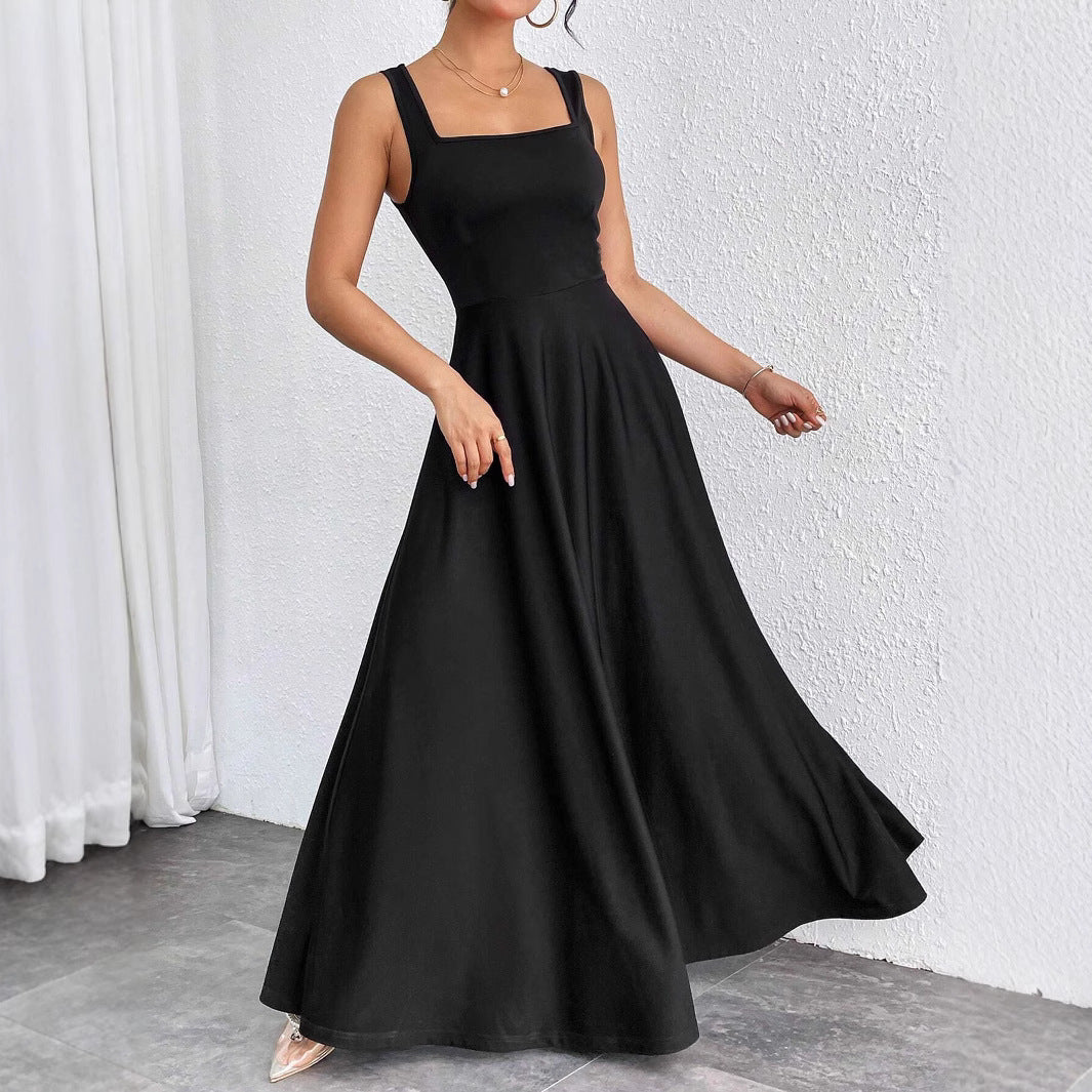 Elegant women's maxi dress with soft cut & square neckline | Mune Fashion