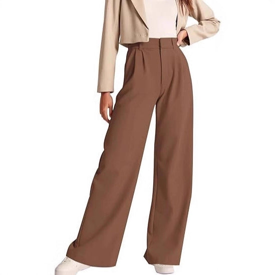 Women Elegant High-Waisted Linen Pants Mune Fashion
