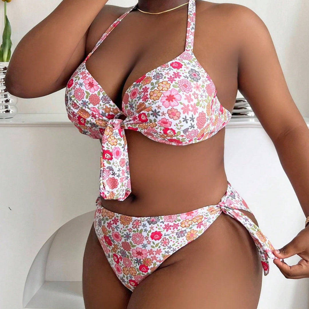 Women's bikini with floral tie band Mune Fashion