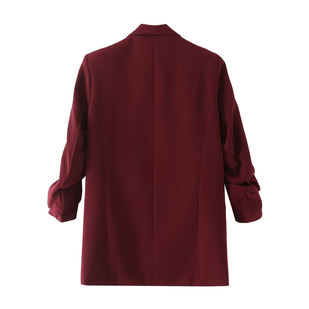 Ladies nan tailored blazer with shawl collar and three-quarter sleeves Mune Fashion